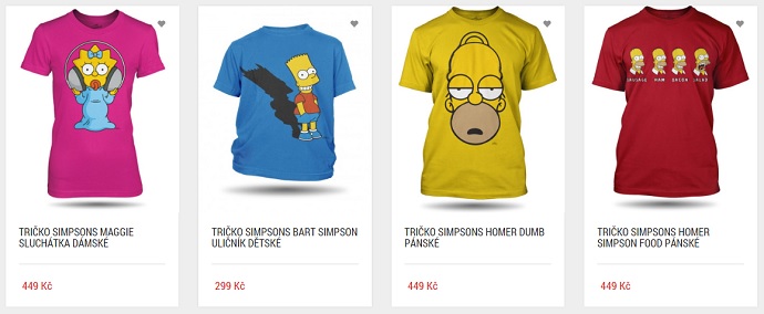 Simpsons trička