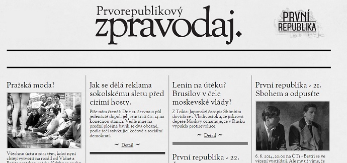 Online noviny z první republiky